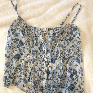 Floral spaghetti strapped blouse